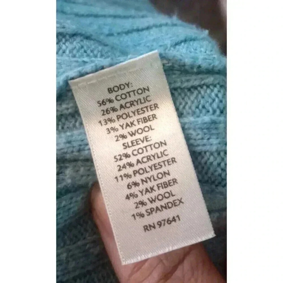 J.Jill Pure Jill Open Cardigan Wool Blend Drop Shoulder Ribbed Sweater Medium - Picture 6 of 6